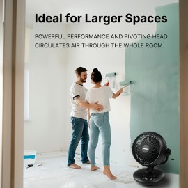 Desk Fan for Bedroom with Remote, 25dB Ultra Quiet Table Fan, High Velocity Cooling for Office.3 Modes, 8 Speeds, 9H Timer, Automatic Oscillation Fan