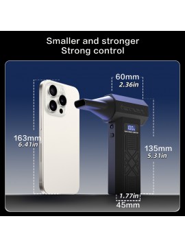 Multifunctional Portable Cooling Fan, High-Speed Turbojet Fan - 4-Speed Adjustable, Includes multiple accessories, digital battery indicator, USB-C Rechargeable - Suitable for Personal Cooling, Car Snow Removal, Dust Blowing, and Vehicle Cleaning., Fan with Cooling Effect, Rechargeable Handheld Fan, Waist Cooling Fan, Compact Design, Efficient Airflow, Durable Construction, Outdoor Enthusiasts, Office Workers