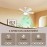 1 Set 20-Inch Modern White Ceiling Fan Light with Remote Control, 3-Speed Wind and Dimmable LED, Switchable Color Temperature, Energy-Efficient Design