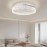 Thin Ceiling Fan with Light, 15.7-Inch Ceiling Fan with Light, Dimmable Embedded LED Fan, 3 Colors, 6-Speeds, Suitable for Bedroom, Living Room, Dining Room, Kitchen