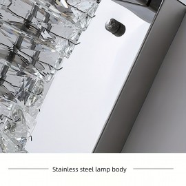 Luxury-modern gold/silver crystal wall lamp with LED three-color changing light. Suitable for bedrooms, bedside tables, corridors, etc. It is suitable for various indoor home lighting and decoration in different places. No wall switch is included.