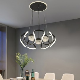 1pc of modern minimalist design, black/Golden color, LED three-color changing light fixture, suitable for bedrooms, living rooms, dining rooms, study rooms, etc. This product does not come with wall switches and remote controls.