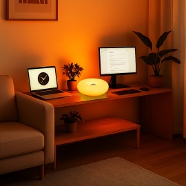 Orange Donut Table Lamp, Adjustable Brightness, USB Powered And Rechargeable, Touch Control, Perfect for Decorating Nightstands, Desks, Living Rooms, Bedrooms, And Home Offices.Cordless Table, Bedside Lamp, Eye Caring Dimmable LED Touch Nightlights