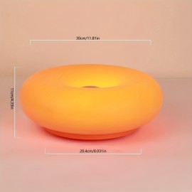 Orange Donut Table Lamp, Adjustable Brightness, USB Powered And Rechargeable, Touch Control, Perfect for Decorating Nightstands, Desks, Living Rooms, Bedrooms, And Home Offices.Cordless Table, Bedside Lamp, Eye Caring Dimmable LED Touch Nightlights