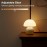 1pc Modern Elegant Touch-Control Metal Round Mushroom Table Lamp - Adjustable Color, Dimmable, USB Charging | Rechargeable Lithium Battery, Durable Plastic for Living Room, Bedroom, Study, Dining & Bar, Living Room Lamp, Sleek Metallic Finish