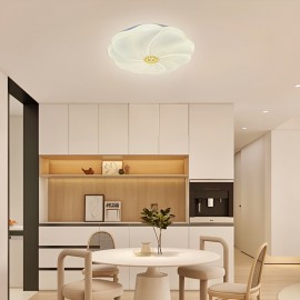 [Modern LED Ceiling Light] Modern Minimalist LED White Cloud Petal Round Ceiling Light | For Office, Bedroom, Living Room, Dining Room, Hallway, Cloakroom - Ceiling Light Shade, Chandelier, Lamp
