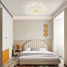[Modern LED Ceiling Light] Modern Minimalist LED White Cloud Petal Round Ceiling Light | For Office, Bedroom, Living Room, Dining Room, Hallway, Cloakroom - Ceiling Light Shade, Chandelier, Lamp