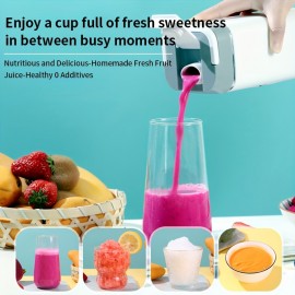 Portable USB Rechargeable Mini Blender And Juicer with a New Ice Cube Insulation Feature, 3 Modes, Digital Display, 12 Blades, 15.22 Ounces, Easy to Clean, Perfect for Travel - Enjoy Refreshing Juice Anytime, Anywhere!
