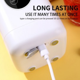 Portable USB Rechargeable Mini Blender And Juicer with a New Ice Cube Insulation Feature, 3 Modes, Digital Display, 12 Blades, 15.22 Ounces, Easy to Clean, Perfect for Travel - Enjoy Refreshing Juice Anytime, Anywhere!