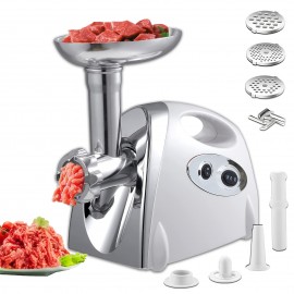 Meat Mincer - Electric Meat Grinder Household Multifunctional Mincer Sausage Stuffer Food Processor US 110V White