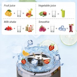 [USB Rechargeable Juicer] Senbowe USB Rechargeable Portable Juicer, Compact Blender, 500ml, Equipped with 10 Blades, Graduated Cup, Food Grade Abs, Easy to Clean Detachable Design, Dual Mode Of Smoothie And Fresh Juice, Convenient to Replenish Nutrients Anytime, Anywhere