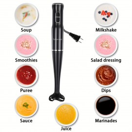 110V 400w Multifunctional Electric 2-Speed HandHeld Food Stick Blender with SUS304 2-leaf Blades, Immersion Hand Blender for Kitchen, Electric Hand Mixer for Soup Smoothie Sauces Food Milkshake Puree, Compact Kitchen Appliance, Versatile Kitchen Tool