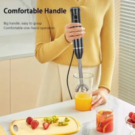 110V 400w Multifunctional Electric 2-Speed HandHeld Food Stick Blender with SUS304 2-leaf Blades, Immersion Hand Blender for Kitchen, Electric Hand Mixer for Soup Smoothie Sauces Food Milkshake Puree, Compact Kitchen Appliance, Versatile Kitchen Tool