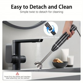 110V 400w Multifunctional Electric 2-Speed HandHeld Food Stick Blender with SUS304 2-leaf Blades, Immersion Hand Blender for Kitchen, Electric Hand Mixer for Soup Smoothie Sauces Food Milkshake Puree, Compact Kitchen Appliance, Versatile Kitchen Tool