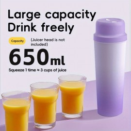 Portable Gradient Color 304 Stainless Steel Juicer Cup, Long-Lasting Temperature Lock for Hot & Cold, Powerful Ice Crushing, Wireless Portable 21.98oz, Large Capacity for Smooth Drinking, 20 Blades, USB Charging, for Snow Slush, Milkshakes & Iced