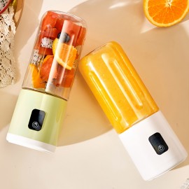 Portable Fruit Juicer with 12-Blade Stainless Steel Blades, 1500mAh Rechargeable Battery, 16.91oz Capacity, One-Touch Operation & Digital Display - Detachable Design for Fresh Fruit Juice, Easy to Clean, USB-Powered, Compact Kitchen Appliance, Fruit Juicer Portable, Sleek Appliance, Durable Plastic Body, Personal Portable Blender, Slushy Machine, Kitchen Blender, Powerful Mixer That Can Crush Ice, Juice Extractor, Electric Juice Extractor, Electric Juicer, Juicer Fruit Machine