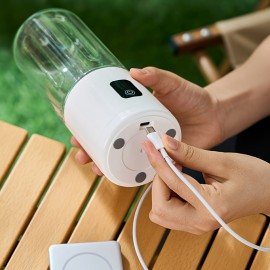 Portable Fruit Juicer with 12-Blade Stainless Steel Blades, 1500mAh Rechargeable Battery, 16.91oz Capacity, One-Touch Operation & Digital Display - Detachable Design for Fresh Fruit Juice, Easy to Clean, USB-Powered, Compact Kitchen Appliance, Fruit Juicer Portable, Sleek Appliance, Durable Plastic Body, Personal Portable Blender, Slushy Machine, Kitchen Blender, Powerful Mixer That Can Crush Ice, Juice Extractor, Electric Juice Extractor, Electric Juicer, Juicer Fruit Machine