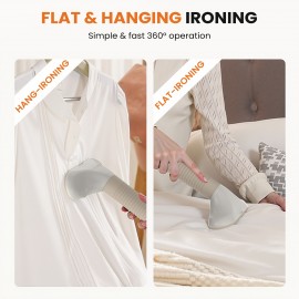 1500W Professional Garment Steamer Standing with Wheels - Heavy-Duty Clothes Steamer, 57.48oz Large Water Tank (55 Min Runtime), 45-Second Heat-Up, Wrinkle Remover for Dresses, Curtains, Bedding, -like Fabrics - Portable Standing Steamer