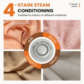 1500W Professional Garment Steamer Standing with Wheels - Heavy-Duty Clothes Steamer, 57.48oz Large Water Tank (55 Min Runtime), 45-Second Heat-Up, Wrinkle Remover for Dresses, Curtains, Bedding, -like Fabrics - Portable Standing Steamer