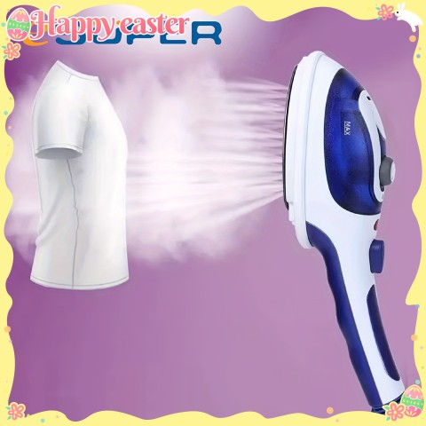 [2-in-1 Steam Iron] ESUPER 2-in-1 Travel Steam Iron | Portable, Adjustable Temperature, 800W High-Pressure Garment Steamer | Compact Design, Durable ABS Plastic, No Battery Needed, 110V-130V, US Plug, Perfect for Home & Travel Use