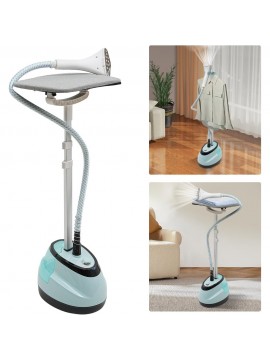 Professional 1350W Standing Garment Steamer with Ironing Board & Hanger - 45-Second Wrinkle Remover, 54.1oz Large Steam Iron for Clothes, Adjustable Height (Up to 4.85ft), Heavy-Duty Corded Steam System ( Plug, 110V)