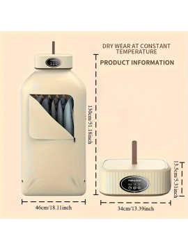 Foldable Clothes Dryer - Portable Multifunctional Drying Machine for Travel, Large Capacity High Power Dryer with Strong Wind for Quick Drying, Portable Clothing Dryer, Dryer for Clothes Travel Use, Mini Portable Dryer for Clothes, Portable Dryer for Clothes for Travel, Laundry Dryer, Spacesaving Design, Durable Construction, Efficient Airflow, Camping Essentials, Small Households