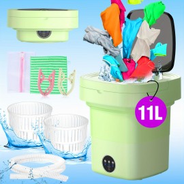 Upgraded 2.91gal Portable Mini Washing Machine - Foldable with 3 Modes for Deep Cleaning Underwear and Baby Clothes, Space-Saving for Apartments and Hotels - Perfect for Fall/ Winter Black Friday and Christmas Promotions!, Portable Washer, Mini Washer And Dryer, Washing Machine for Underwear, Laundry Machine, Small Washing Machine, Hotel Laundry, Compact Design, Spacesaving Appliance, Durable Construction, Reliable Performance, Roller Wash, Washing Machine Portable, Mini Washer Machine