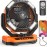 Portable Camping Fan with LED Lantern & Remote Control - 40000mAh Rechargeable Battery- USB Fan, Auto-Oscillating Oscillator, 4-Speed/4-Timer, Low Voltage (36V) for Outdoor, Power Outages, Hurricane Emergencies, Jobsite Cooling System