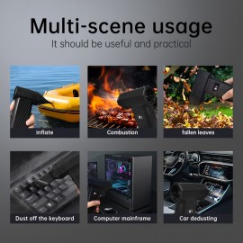 Turbo Fan, Compressed Air Duster, Violent Fan - 150000RPM Electric Air Duster for Cleaning Keyboard&PC 4 Gears Adjustable Rechargeable Cordless Jet Dry Blower Air Blower for Car and Home