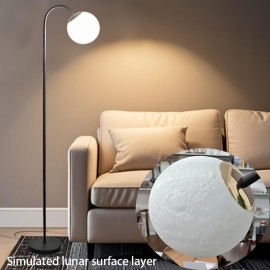 LED 3D Simulation Moon Floor Lamp, USB Plug-in Floor Lamp, Office Floor Lamp, Modern Romantic Art Floor Lamp, Bedside Lighting Floor Lamp, Portable Floor Lamp, Suitable for Home Lighting, Bedroom Lighting, Restaurant Lighting, Office Lighting