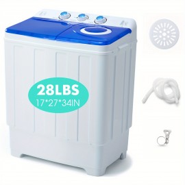 Portable Laundry Washer And Dryer Combo, Twin Tub Washing Machine with 18lbs Wash & 10lbs Spin Capacity, Compact Mini Washer with Built-in Drain Pump for Small Spaces, Apartments, Dorm Rooms, RV Travel, And Outdoor Use, Portable Washing Machine, Washing Machine And Dryer Combo, Washer And Dryer Set, Portable Washer And Dryer, Laundry Washer, Rv Laundry Solution, Dorm Room Essentials, Spacesaving Appliance, Twin Tub Design, Reliable Washing Machine, Sturdy Build, Spin Dryer Combo
