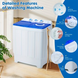 Portable Laundry Washer And Dryer Combo, Twin Tub Washing Machine with 18lbs Wash & 10lbs Spin Capacity, Compact Mini Washer with Built-in Drain Pump for Small Spaces, Apartments, Dorm Rooms, RV Travel, And Outdoor Use, Portable Washing Machine, Washing Machine And Dryer Combo, Washer And Dryer Set, Portable Washer And Dryer, Laundry Washer, Rv Laundry Solution, Dorm Room Essentials, Spacesaving Appliance, Twin Tub Design, Reliable Washing Machine, Sturdy Build, Spin Dryer Combo