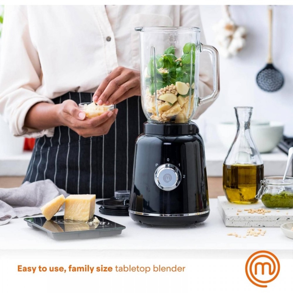 Glass Blender Shakes and Smoothies, Milkshake Maker, Drink Margarita Machine, Fruit with, Soup, Sauces, Food Puree etc, Stainless Steel Blades, 33oz, 400w, Black, Kitchen Blender, Smoothie Maker, Stylish Blender, Modern Kitchen Tool